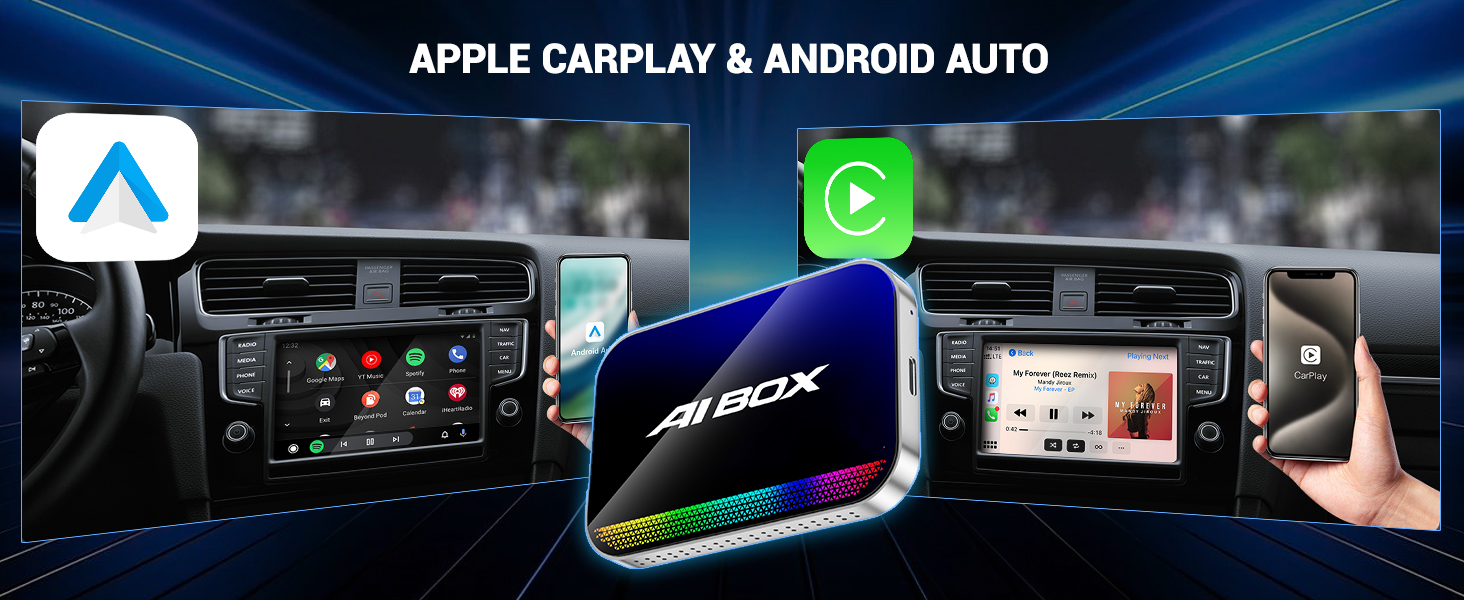 wireless carplay adapter apple iphone tiktok netflix youtube ai magic box