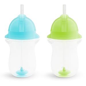 Any Angle Straw Cup, 10oz, 2pk, Blue/Green