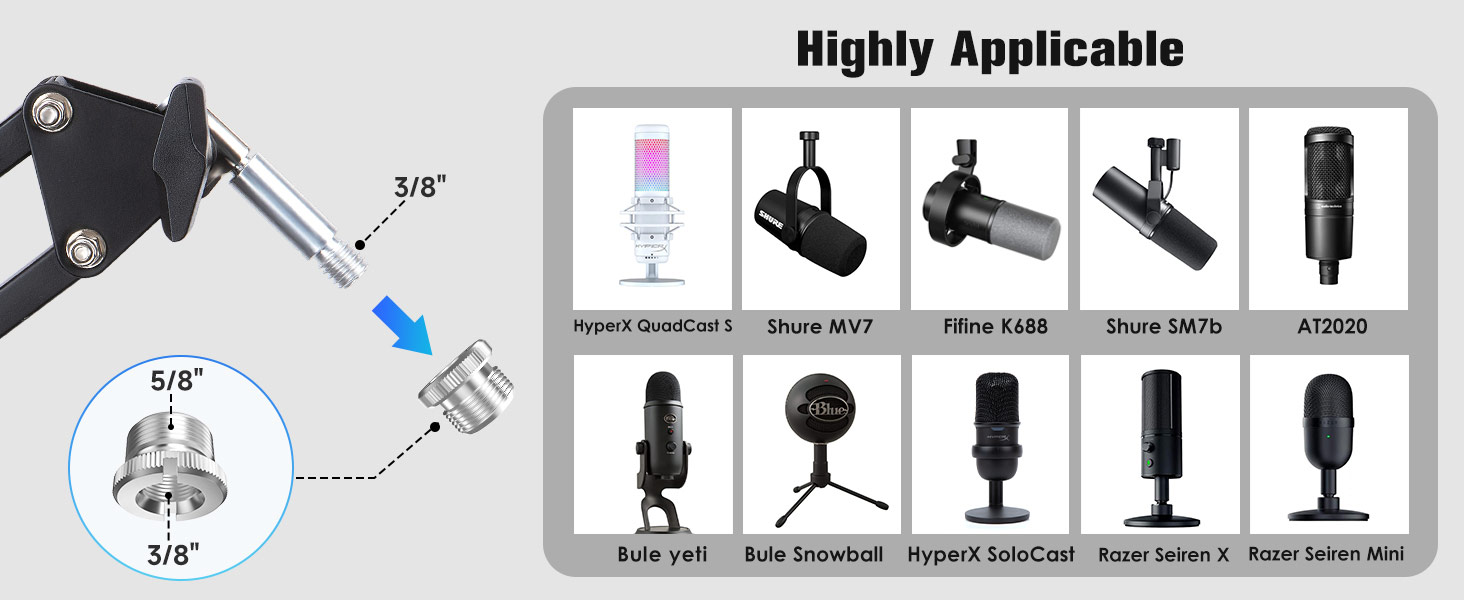 Blue Yeti HyperX solocast Shure MV7 Shure SM7B Fifine K688 Fifine AM8 Rode Razer Mini