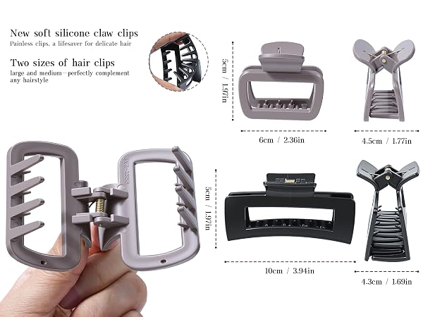 Flexible hair clips