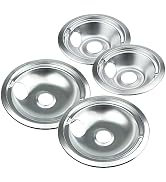 Chrome Range Drip Pans compatible with GE, Hotpoint and Kenmore Electric Stove - Replacement for ...