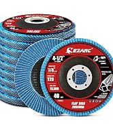 EZARC Flap Discs 40 Grit, 4 1/2 x 7/8-Inch Flap Sanding Disc, Type 29 Zirconia Grinding Wheel for...