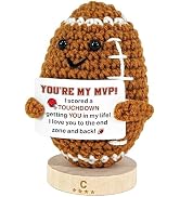 OASSIE Fathers Day Birthday Gifts for Men - Emotional Support Crochet Football - Fathers Day Anni...