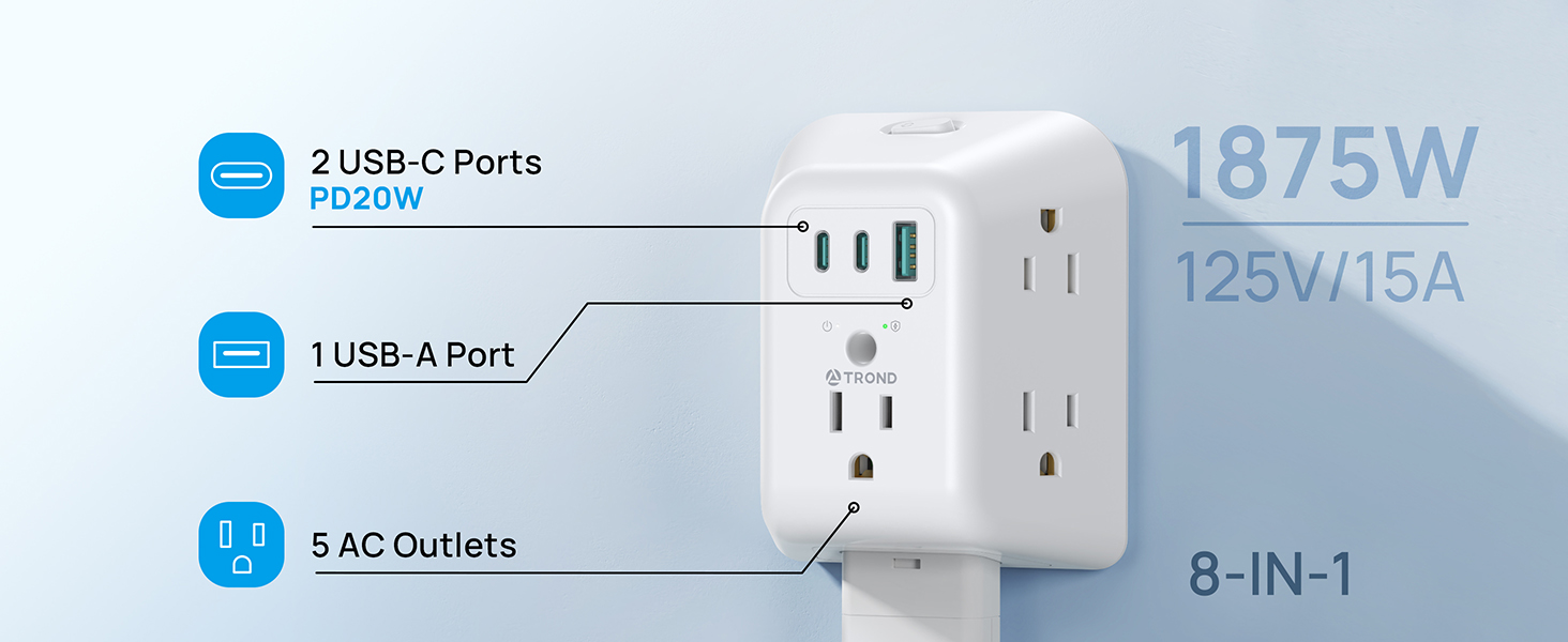 USB C Outlet Charging Station
