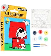 AQUARIUS Peanuts Snoopy Joe Cool Micro Art by Numbers Kit (3.5 x 3.5 in) Paint by Number Canvas, ...