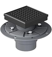 Neodrain 4 Inch Square Shower Drain, 304 Stainless Steel Shower Drain with Removable Quadrato Pat...
