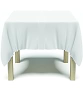 Nouvelle Legende Tablecloth Commercial Grade, 52 by 52 Inches, White