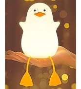 Amaredom Cute Duck Night Light, Squishy Duck Lamp, Silicone Dimmable Nursery Nightlight, Recharge...
