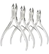 Cuticle Trimmer with Cuticle Pusher Professional Stainless Steel Cuticle Cutter Sharp Blades Doub...