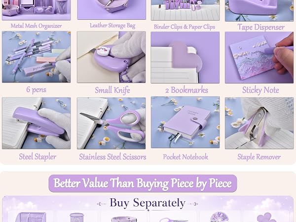 Purple Desk Accessories