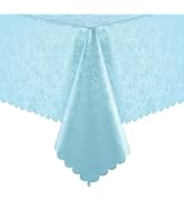 Smiry Rectangle Table Cloth, Waterproof Heavy Duty Vinyl Tablecloths, Wipeable Washable Table Cov...