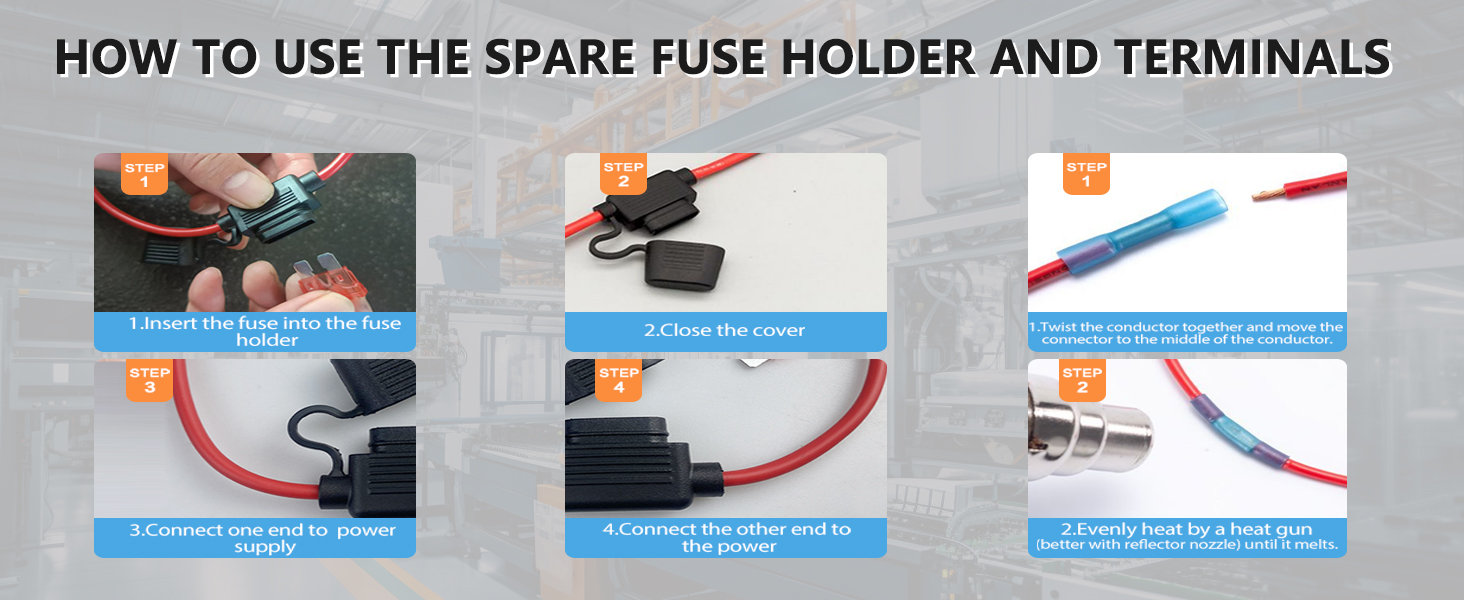 fuse holder and terminals