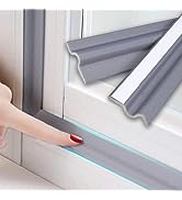 118 Inch Window Weather Stripping Door Seal Strip for Bottom and Side of Door,Self Adhesive PU Fo...