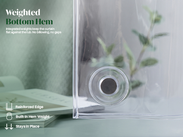Shower Curtains Clear Transparent Tub Bathroom Bath