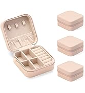 ZPROW Travel Jewelry Case, Mini Portable Jewelry Travel Boxes, Small Jewelry Organizer for Rings,...