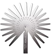 23 Stainless Blades Steel Feeler Gauge Measuring Tool Dual Marked Metric and Imperial Gap Gauge