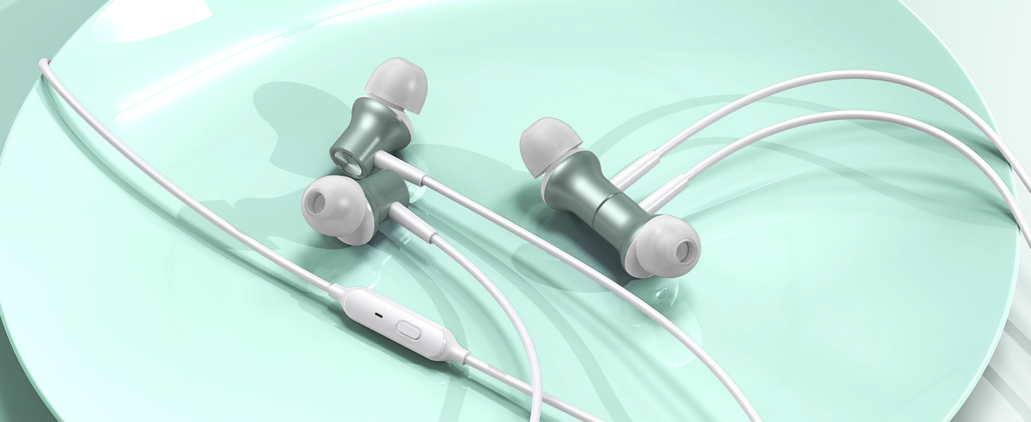 3.5mm Jack Headphones Wired for Chromebook Laptop Noise Cancelling Earbuds with Microphone