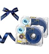 Phomemo A30 P15 Exclusive Embellish Gold Print on Navy Satin Ribbon, Fabric Ribbons for Gift Wrap...