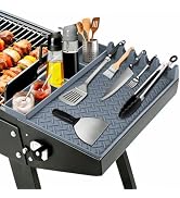 Silicone Griddle Tools Mat for Blackstone, Silicone Grill Mat with Drip Pad, Side Shelf Mats Gril...