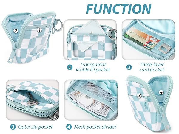 iris wallet small mini keychain wristlet wallets for women coin pouch purse card holder change girl
