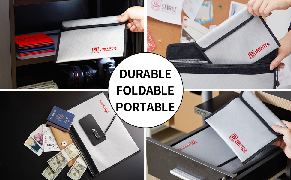 fireproof document bag black waterproof document holder waterproof document holder