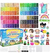 Zefy Fuse Beads Kit 92 Colors 19200 Pcs Melting Beads 5mm, Including 124 Patterns, 6 Pegboards, I...