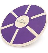 ProsourceFit Wooden Balance Board Non-Slip Wobble Core Trainer 15.75in Diameter with 360 Rotation...