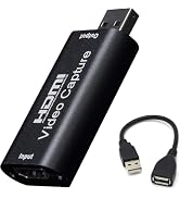 BlueAVS HDMI to USB Video Capture Card 1080P for Live Video Streaming Record via DSLR Camcorder A...