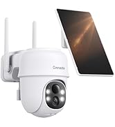 Cinnado Security Cameras Wireless Outdoor with Solar Power & 360° PTZ - Solar Camera Outdoor Wire...