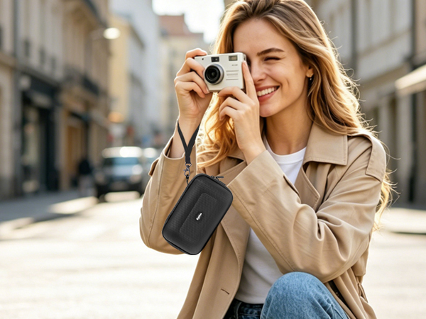 black Kodak camera case