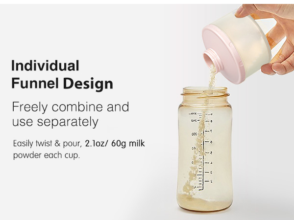 individual funnel formula dispenser easy to use for new parents travel outdoor