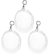 Abaodam Clear Figure Display Bag with Keychain 3pcs Portable Small Doll Storage Bag Hanging Organ...