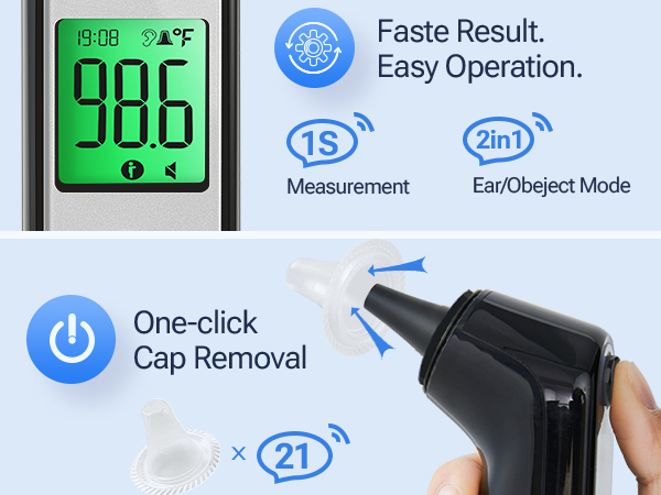 Viproud Ear Thermometer Black