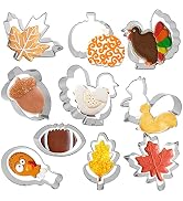 Fall Thanksgiving Cookie Cutters Pumpkin Cookie Cutter Sets Leaf Cookie Cutter 10 Pieces Pumpkin,...