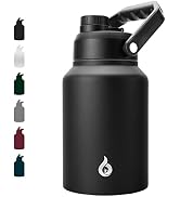 BJPKPK 64 oz Insulated Water Bottle, Dishwasher Safe Half Gallon Water Bottle with Ergonomic Hand...
