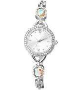 Avaner Women's Bracelet Wrist Watches: Ladies Gold Silver Stainless Steel Strap Colorful Rhinesto...