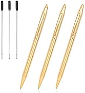 Ballpoint Pens, Cambond Gold Pen Stainless Steel Nice Pens for Guest Book Uniform Gift - Black In...