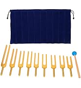 Tuning Forks Chakra Set, Instrument Tuning Fork, Stainless Steel Tuning Fork, 174Hz/285Hz/396Hz/4...