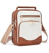 Sunpour Womens Crossbody Purse, Vegan Leather Crossbody Bag Built-in Wallet RFID Multi-Pocket Han...