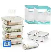 19 PCS Vacuum Sealer, Handheld Manual Vcuum Pump For Borosilicate Glass Vacuum Storage Containers...