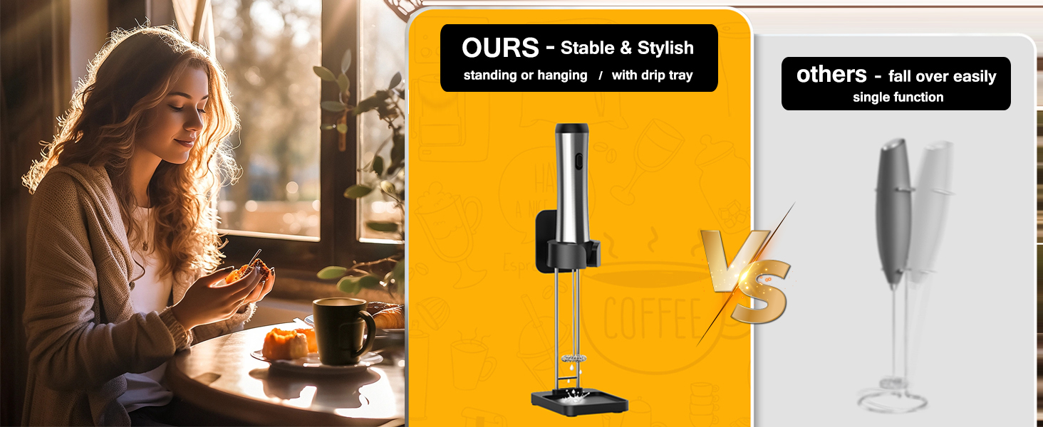 milk frother stand