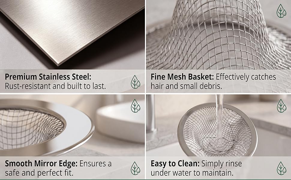 premium strainless stell fine mesh drain strainer