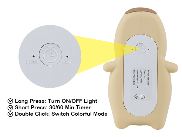 sleeping light lamp, squishy night light animals, kawaii capybara, nursery nightlight