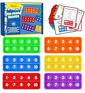Aizweb Ten-Frame Math Manipulative for Elementary,Counting Number Math Games, Montessori Educatio...
