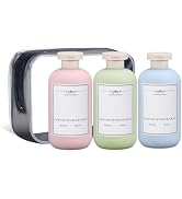 ASEVAT Plastic Leak Proof Travel Bottles for Toiletries, TSA Approved Travel Size Containers, Squ...