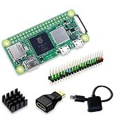 SANOOV Raspberry Pi Zero 2 W Basic Kit, Pi Zero 2 W Board, Aluminum Heatsink, USB OTG Cable, Mini...