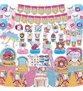 221Pcs Baseball Ice Cream Drip Plates Tableware Set (Serves 26) | Ice Cream Drip Baseball Birthda...