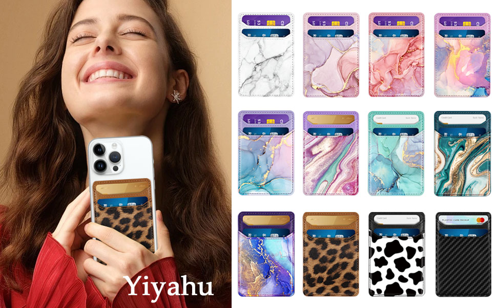 Self Adhesive Card Holders for Back of Phone-marble