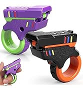Fidget Gun Fidget Slider Toy, EDC Finger Toy Fidget Ring Fingertip Textured Spinner Flip for Kids...