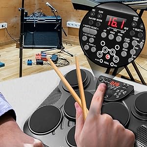 Electronic Table Digital Drum Kit Top w/ 7 Pad Digital Drum Kit